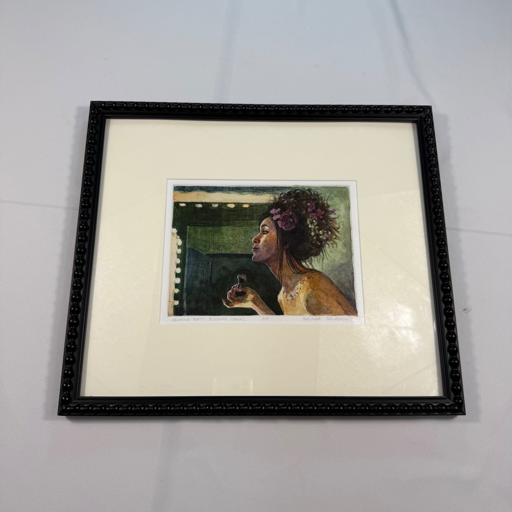 Belinda Del Pesco Skipping‎ Beats Blushing Cheeks AP Signed Framed Art Print